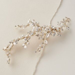 Bridal floral vine gold hair piece